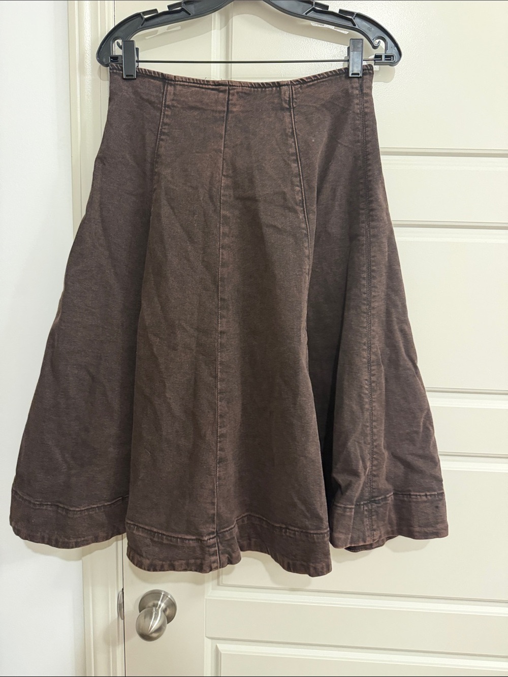NWT Gap Women's A-Line Brown Flared Jean Skirt